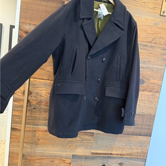 Todd Snyder 100% CASHMERE & WOOL Navy Blue Peacoat NWT - Picture 2 of 14